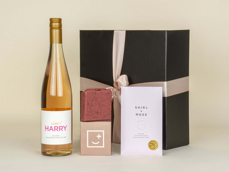 Rose Wine, soap and chocolate gift - Oh Goodie 